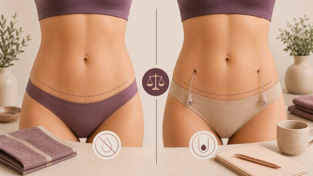 Drainless Tummy Tuck vs Drains